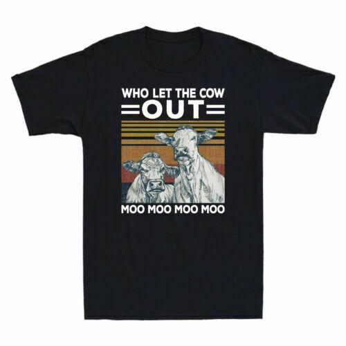 Who Let The Cow Out Moo Moo Moo Men's ShortSleeved Men's Summer T