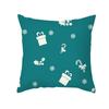 Nordic Style Christmas Pillow Cover Cartoon Print Santa Claus Cushion Cover Sofa Peach Skin Pillow Cover