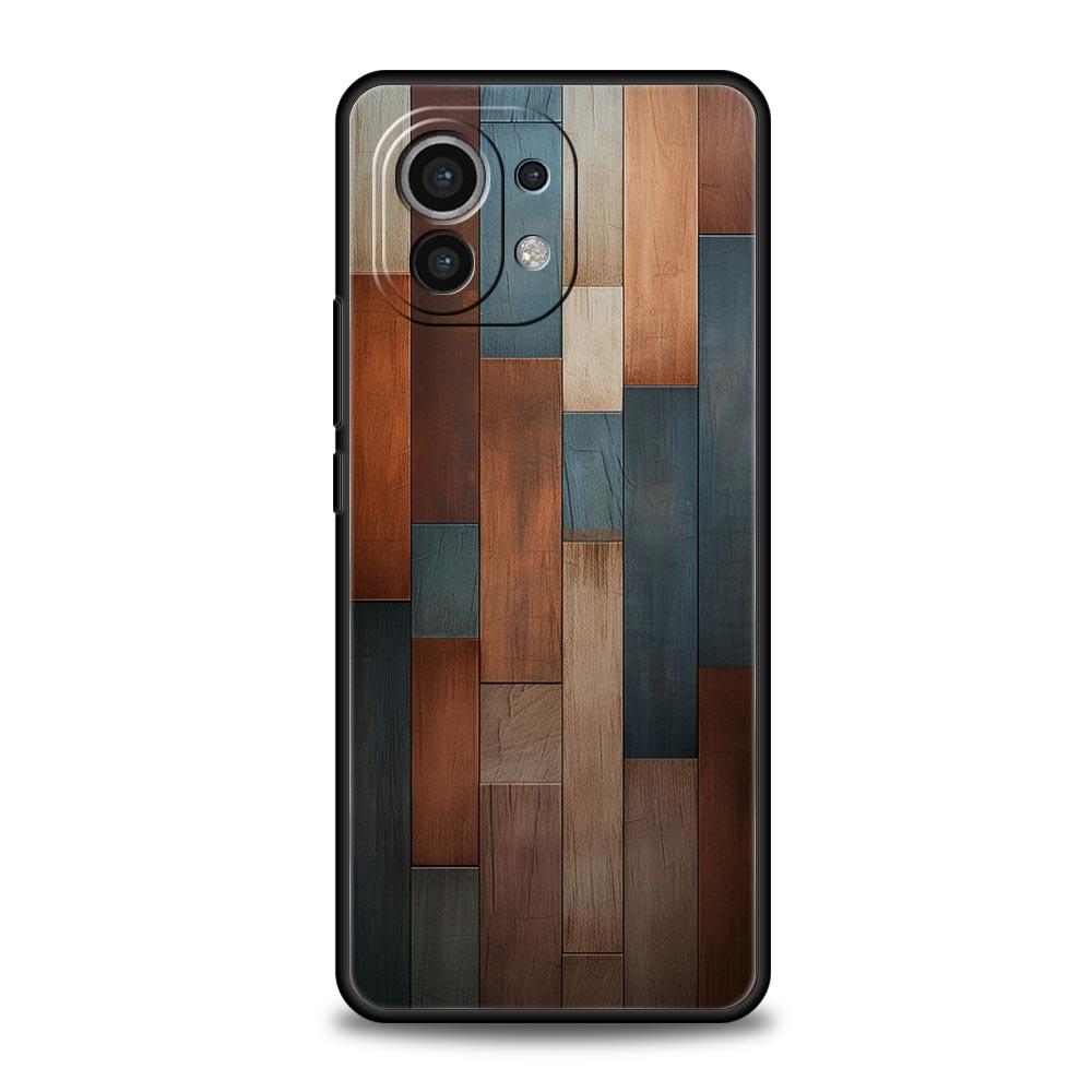 Luxury Vintage Wood Grain Pattern Phone Case Cover for Xiaomi Mi 17 15 14 13 12 11 Ultra 15T 14T 13T 12T 11T Pro Lite Soft TPU