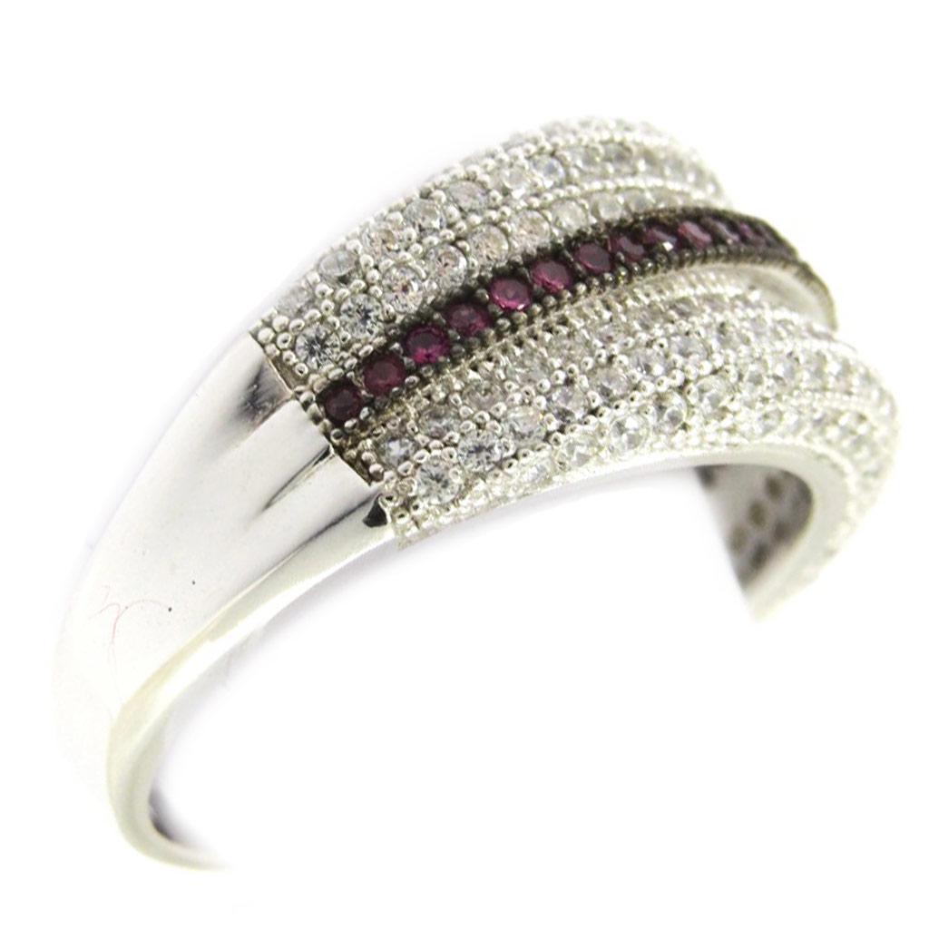 Silver Ring 'Sissi' White Ruby