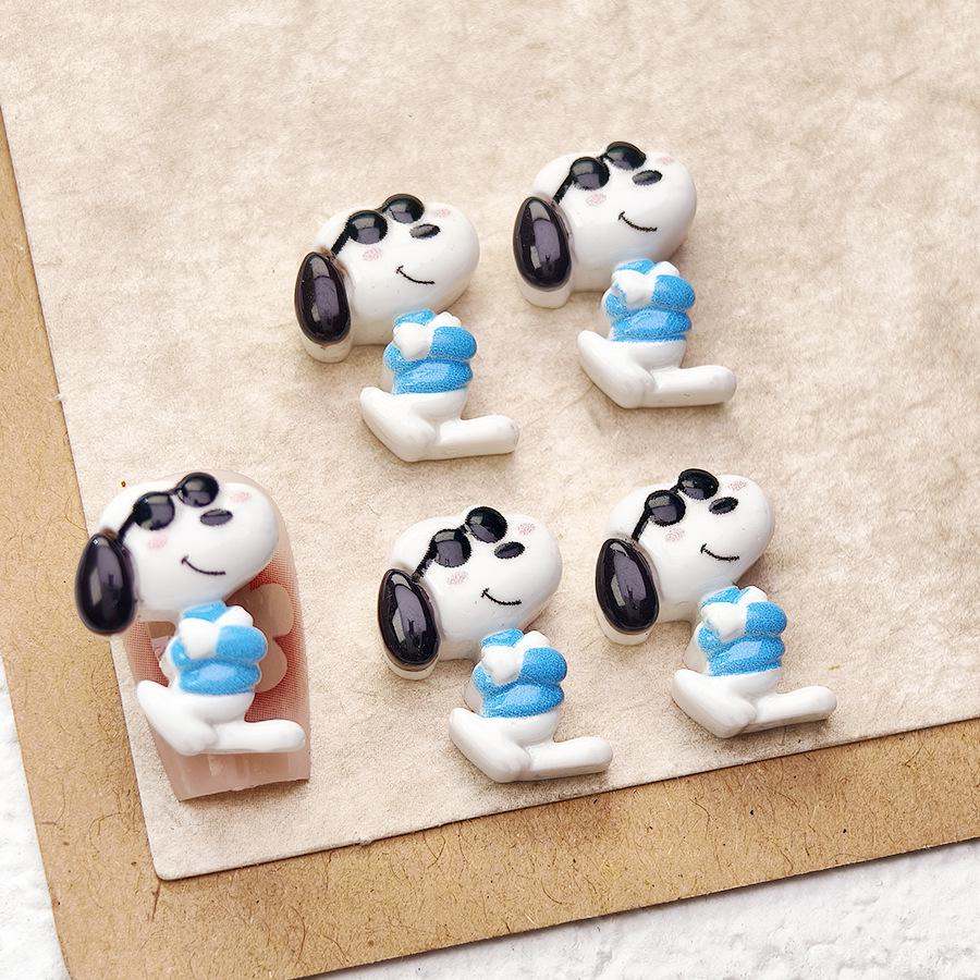 

Снупи Щенок Мультяшные Полимерные Аксессуары для Нейл-арта - Милые DIY Накладные Ногти с Кремовым Клеем.