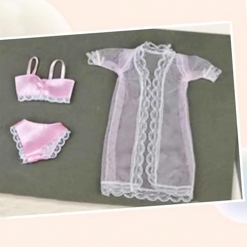 Doll Dress-Up Three-Piece Sexy Lingerie Set, Doll Pajama Three-Piece Set