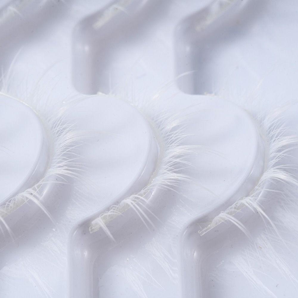 Japanese Style White Anime Eyelashes White Manga Lashes for Halloween Party Stage Masquerade