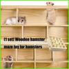 Exploration Hamster Tunnel Maze Wooden Pet Interactive Toy Guinea Pig Puzzle Toy  Exercise