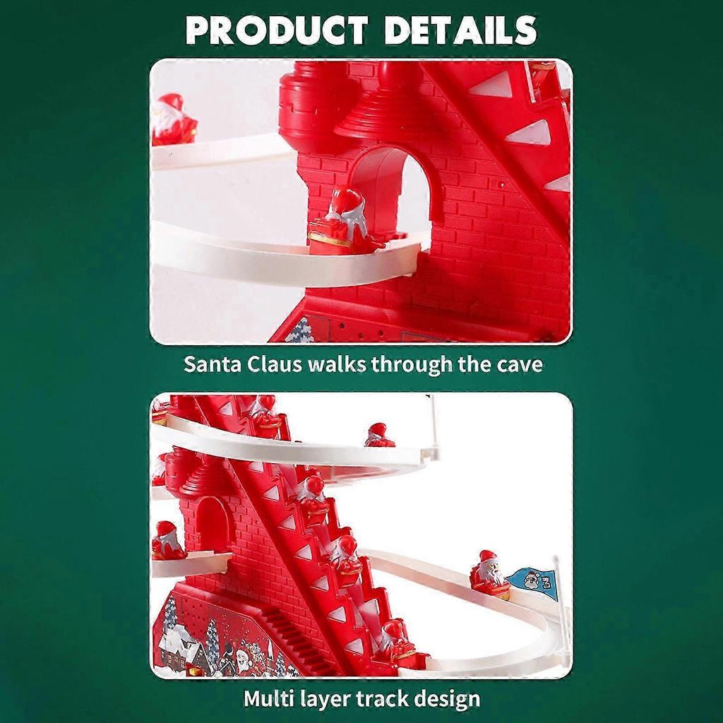 2026 Santa Climbing Toy for Automatic Stairs - Battery Operated, Lights