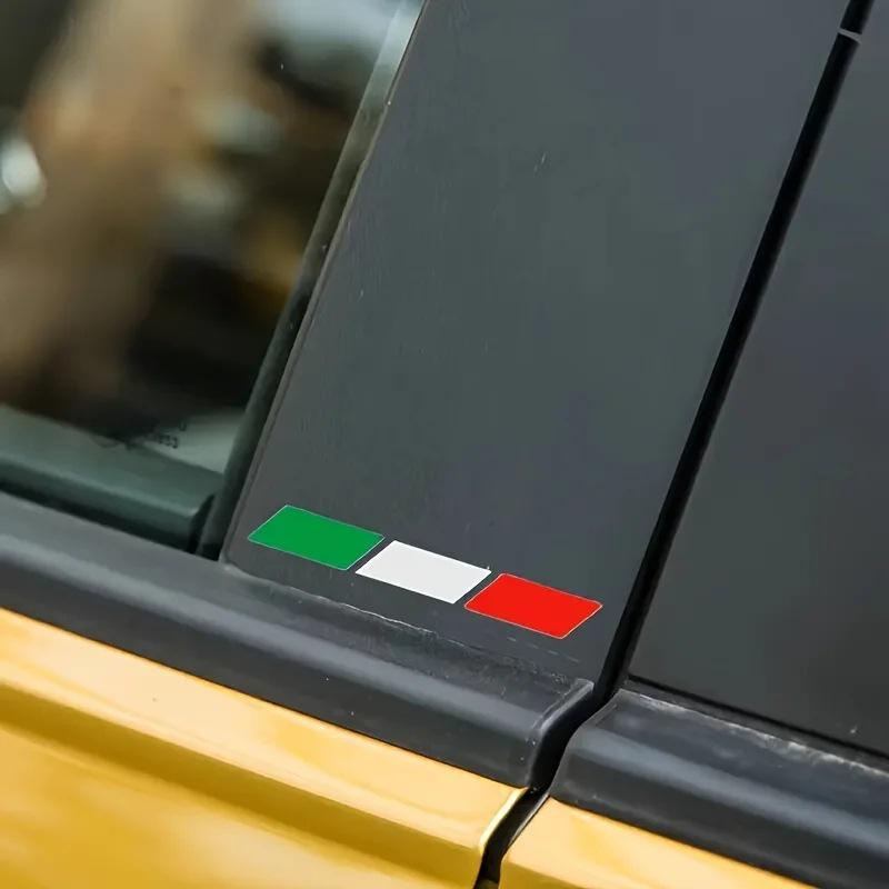 Three-Color Rearview Mirror Decal - Italy, France, Germany - J131