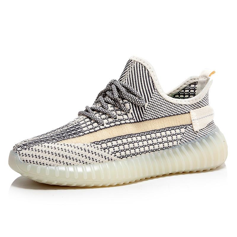 Chaussures Décontractées de Sport Crème Glacée Blanc Pur Style Homme Femme Kaki Drill Pour Chaussures Galaxy Ama Sesame Star Respirantes Été