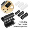 Practical Firm Organizer Self-adhesive Desktop Tidy Buckle Line Cable Clip Wire Management Data Line Fixer Holder Cable Clamp