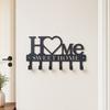 Metal Wall Mount Key Holder, Welcome Home Cat Dog Key Organizer Hook, Decorative Key Hanger Rack for Home Office Entryway
