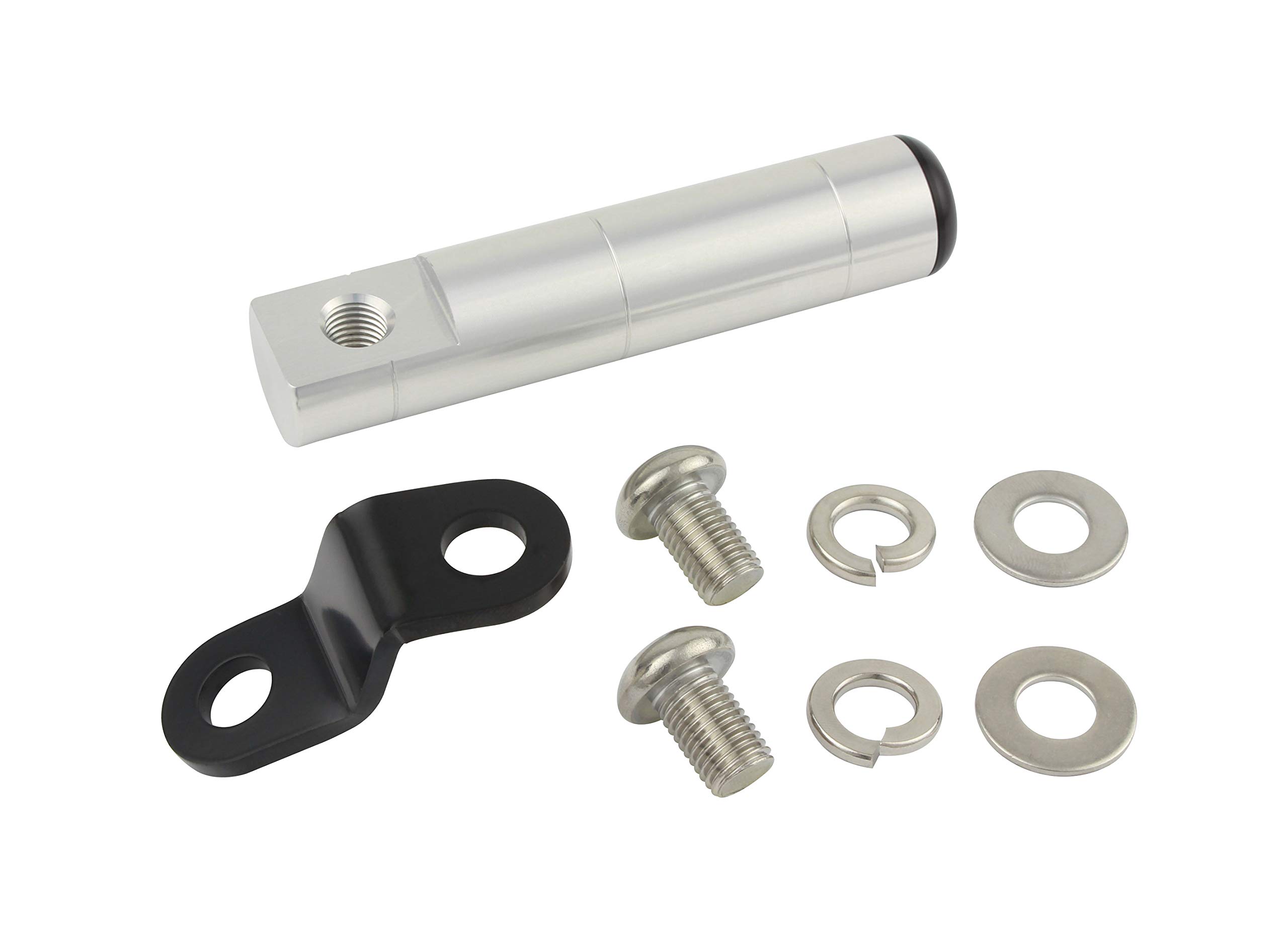 

POSH FAITH Motorcycle Accessories Bracket Handlebar Mount with Smartphone Holder Attachment, Silver, 500079-03