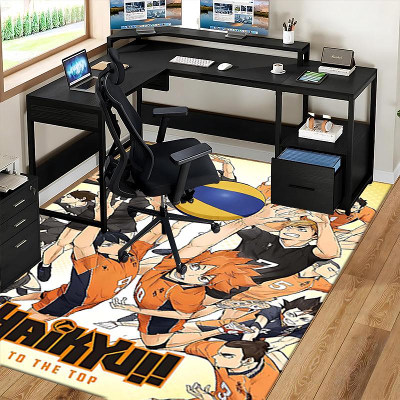 1pc Haikyuu!! To the Top - Anime Volleyball Team Chair Mat, Seasonal Gift for Office and Home Decor, Anti-Slip Carpet with Kageyama Tobio Design.O100