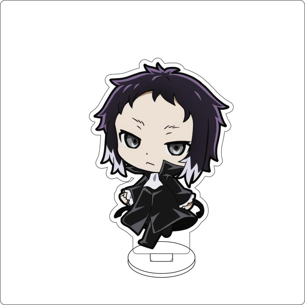 10CM Anime Bungo Stray Dogs Figure Stand Model Nakajima Atsushi/dazai osamu/Kunikida Doppo Cute Desk Decor Standing Sign Gifts