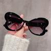 New Vintage Butterfly Sunglasses Women Men Brand Round Sun Glasses Big Eyewear  for Male Female Special Shaped