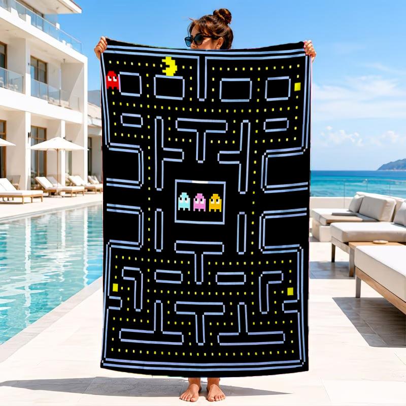 colorful game Adventure Beach Towel, Microfiber Beach Towel, Perfect For Pool, Beach, Travel, Home Decor Beach Party Fan gifts