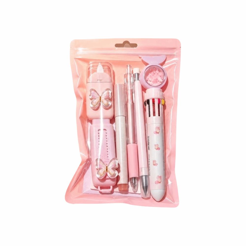 Butterfly Themed Stationery Kit Complete Stationery Ballpoint Pen Sticky Notes  School Supplies