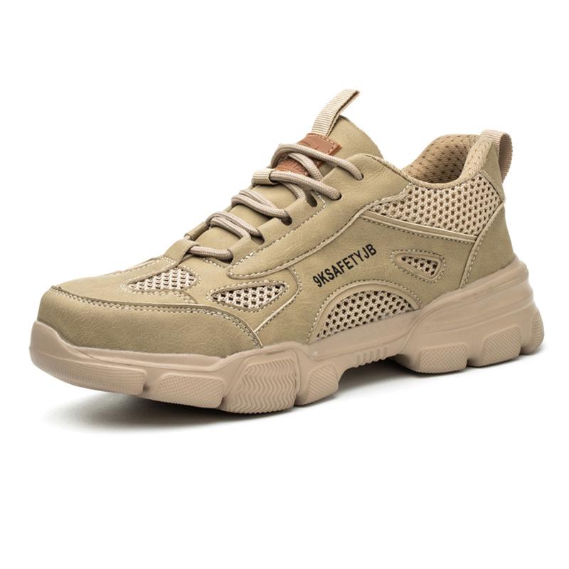 Steel Toe Breathable Work Shoes: Anti-Smash, Anti-Puncture, Comfortable, Lightweight, Safety Shoes for Long Hours Standing.
