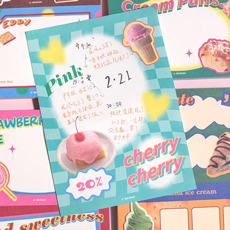 60sheets/set Sticky Notes Baking Holiday Series Practical Notes Taking Stationery Sticky Notes For Students Supplies