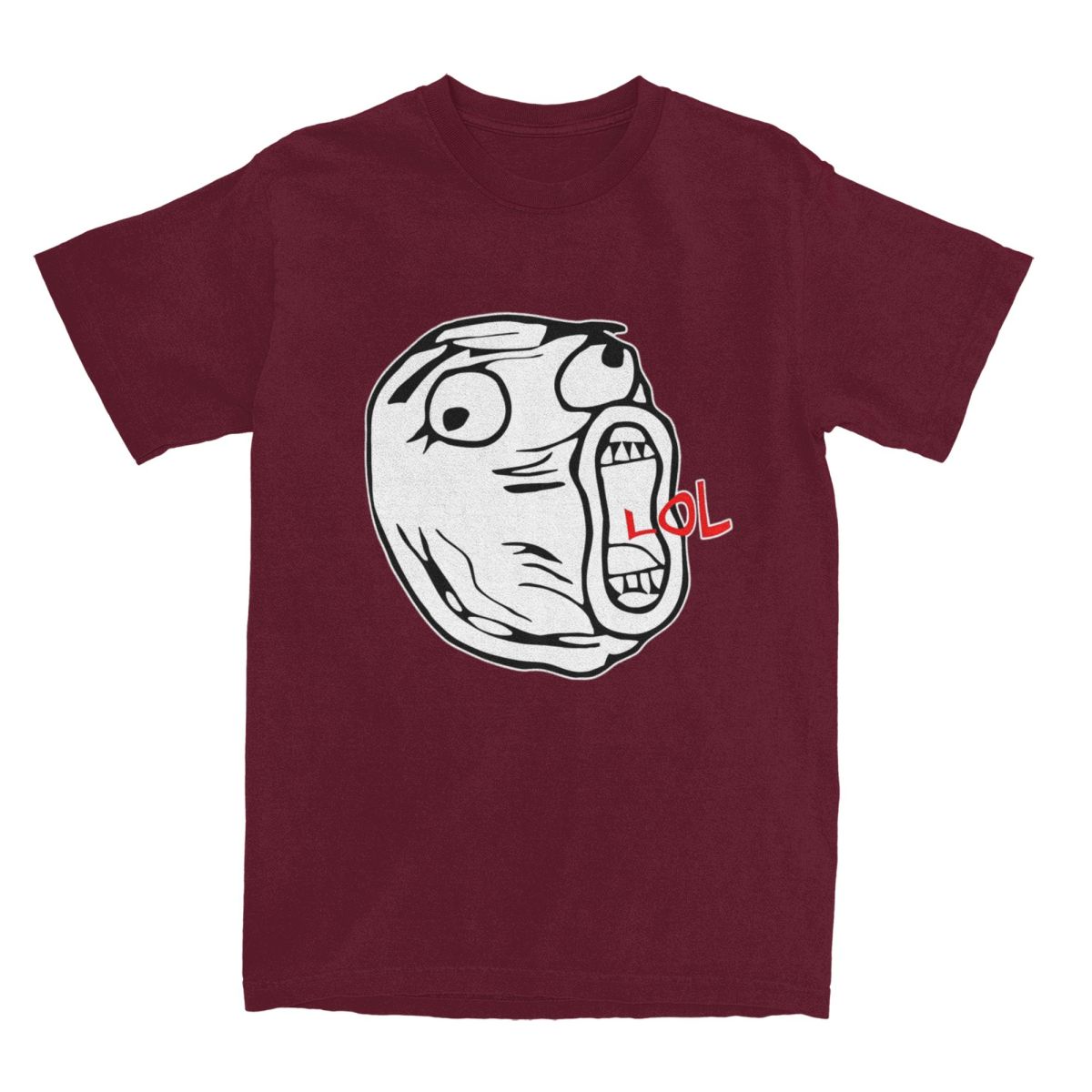 

Футболка Rage Comic Trol Face для пары, смешная аниме уличная одежда, футболки из 100% хлопка, пляжная футболка с круглым вырезом, принт, одежда оверсайз XXXXXL