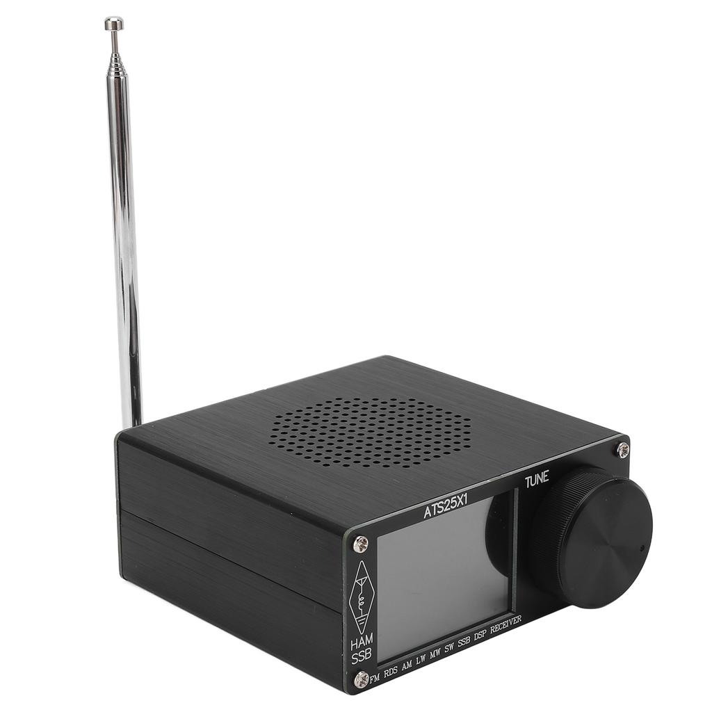 Vollband-Radioempfänger Gehäuse aus Aluminiumlegierung Tragbarer Radioempfänger mit 2,4-Zoll-Farb