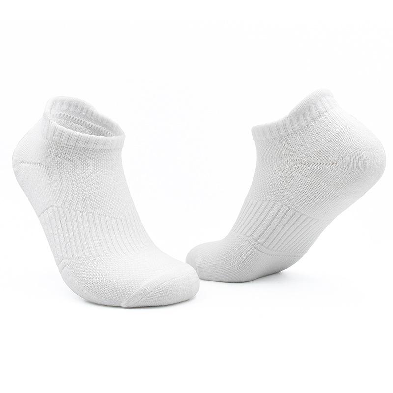 Men's Short Cylinder Solid Color Sports Basketball Thick Towel Bottom Moisture Absorption Breathable Combed Cotton Professional Running Socks
