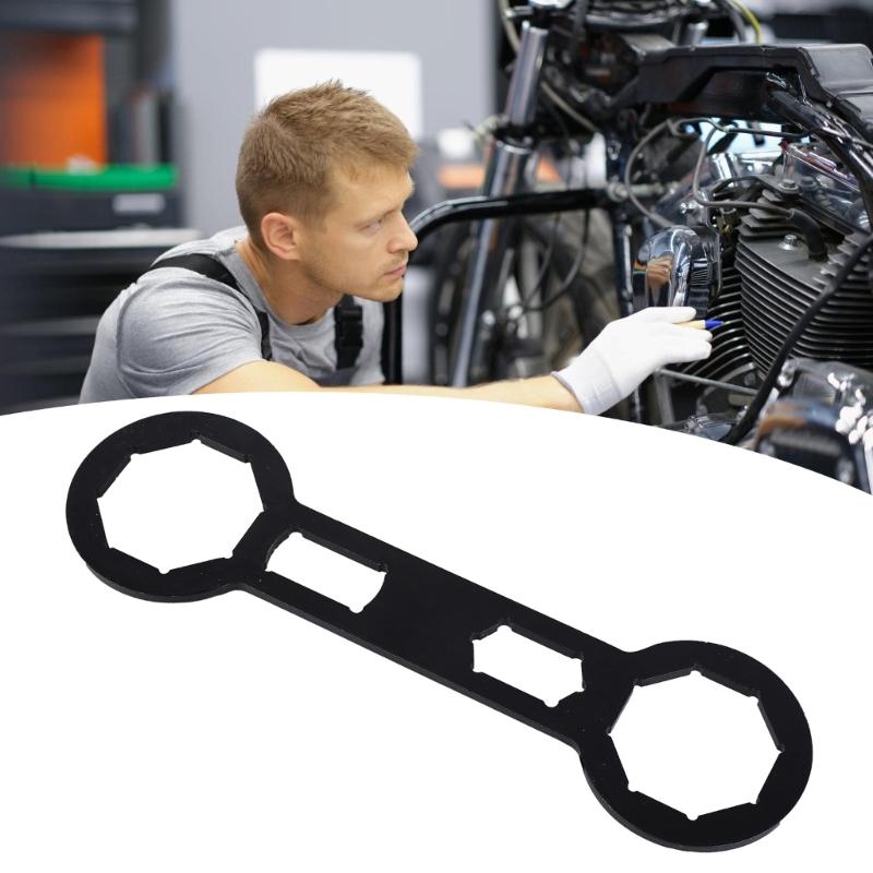Motorcycle Fork Caps Wench Motorcycle Fork End Tool for Easy Installation and Removal of 49mm 50mm Fork Caps Tool