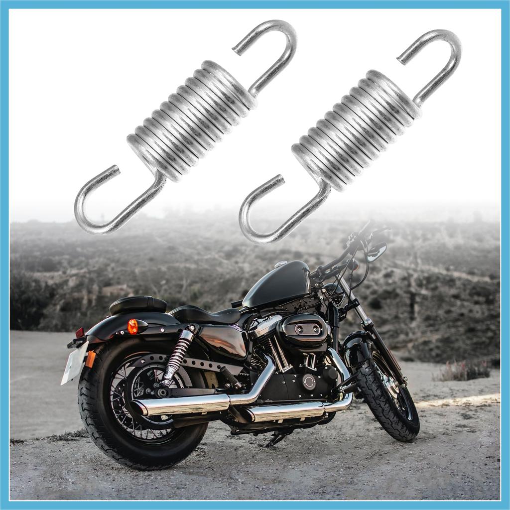 BULLSPANN Motorcycle Brake Pedals Return Spring Plated Steel 6cm Length for Suzuki Silver Tone 2pcs Replacement Parts Accessories