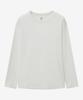 BASIC HOUSE Women'S 40-Count Relaxed Fit Crew Neck Long Sleeve T-Shirt Ivory Lats0207