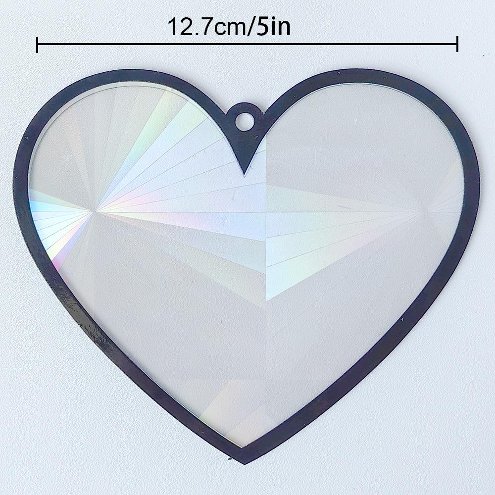 Colorful Acrylic Suncatcher Rainbow Prism Pendant Decorative Window Hanging Ornament For Home Garden Indoor Sunlight Decoration