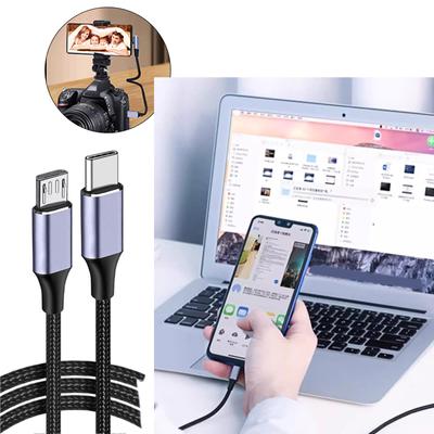 USB C To Micro USB Cable Type C Nylon Braided Wire 2.4A Fast Charging & 480Mbps Data Sync Cord for Tablets Phones