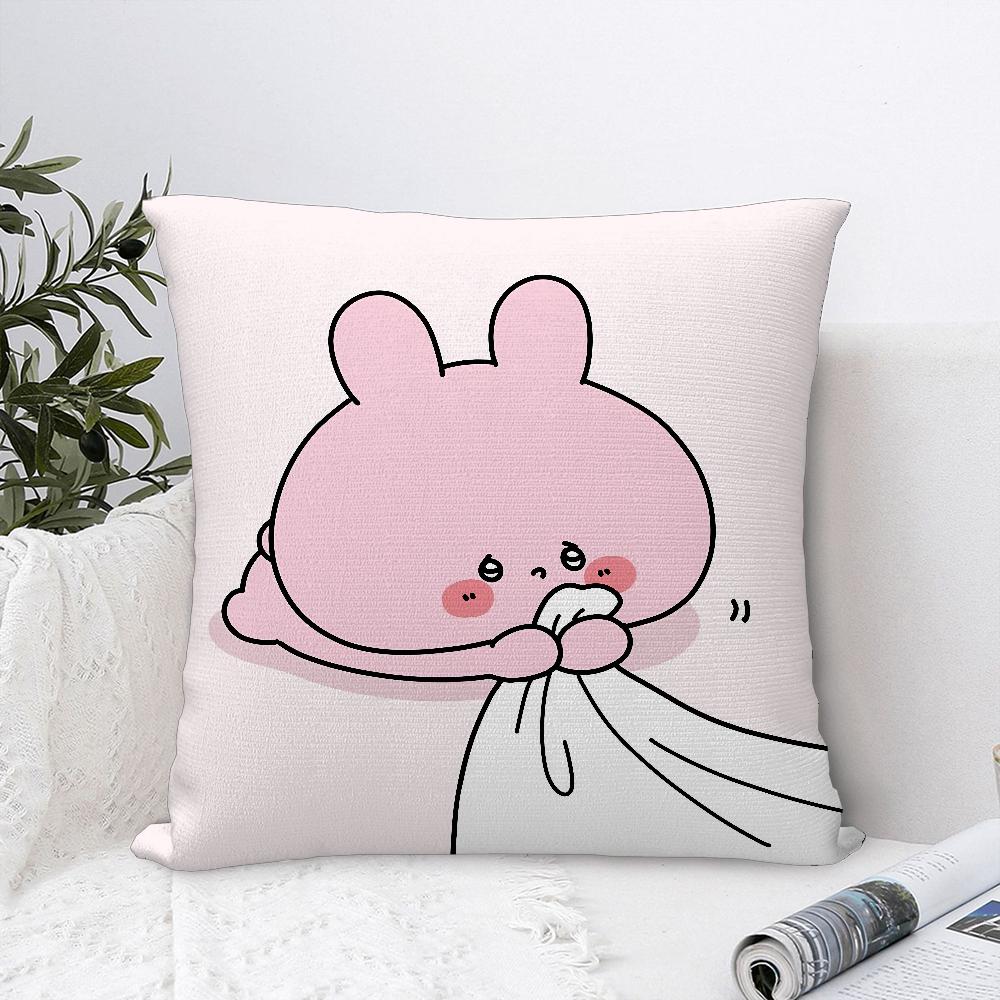 Asamimichaan Asleep Cute Asamimi Pillow Case Plush Fabric Soft Pillowcase Double Sided Print Cushion Cover Throw Pillow Cover