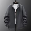 Large Size Trendy Spring and Autumn Men's Jacket Plus Fat Fat Guy Loose Casual Fat Guy Thin Simple Fashion Coat