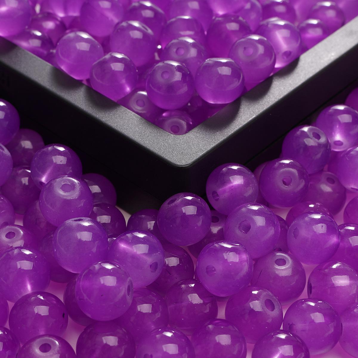 

6мм Однотонні Імітація Нефриту Скляні Намистини для Виготовлення Ювелірних Виробів Своїми Руками 6mm, Hole ~1mm, 50 pcs/pack