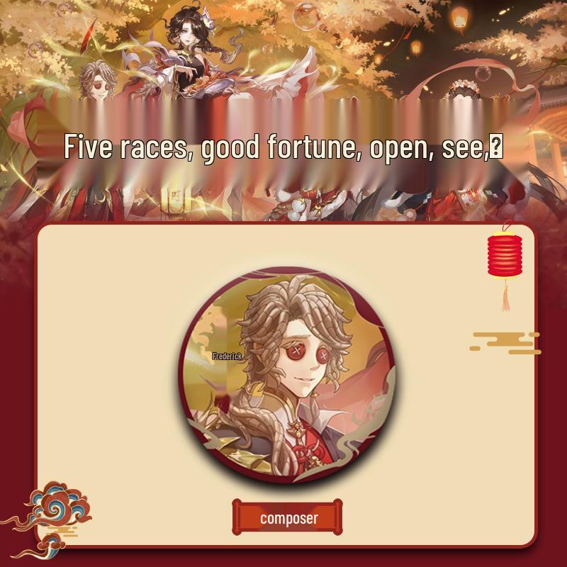 Identity V x Wangwang Collaboration Badges: Fishwoman, Composer, Clown, Doctor Pendant Set 58mm