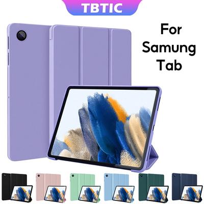 Funda de cuero para tableta para Samsung Galaxy S6 Lite P610 P615 A7 A7 Lite A8.0 A10.1 A10.5 Tab A8 X205 X200 S7 S8 11 PU Funda inteligente de silicona TPU