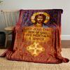Christliche Ikone Decke: Jesus und Gebet Flanelldecke für Schlafzimmer, Wohnzimmer, Sofa und Nickerchen