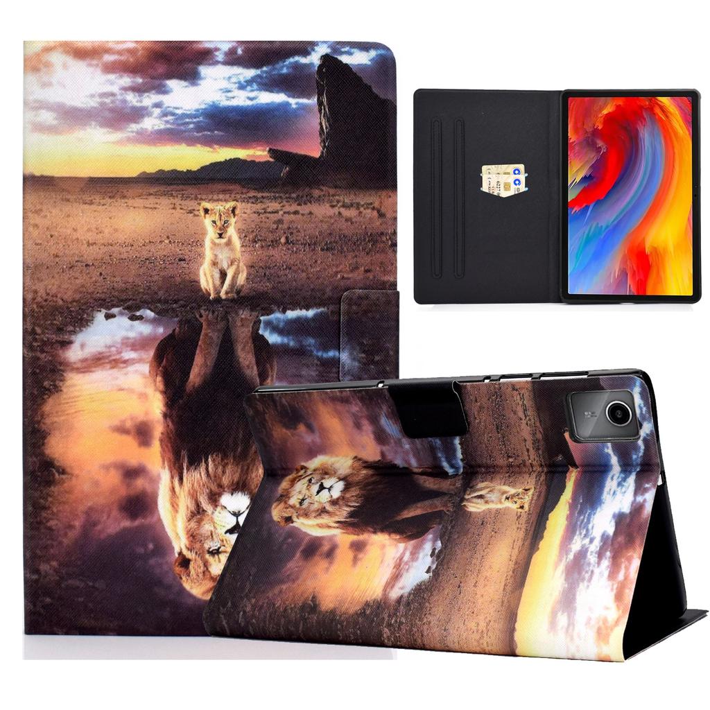 For Lenovo Tab M11/Xiaoxin Pad 11 2024 Case Card Holder Pattern Leather Tablet Cover
