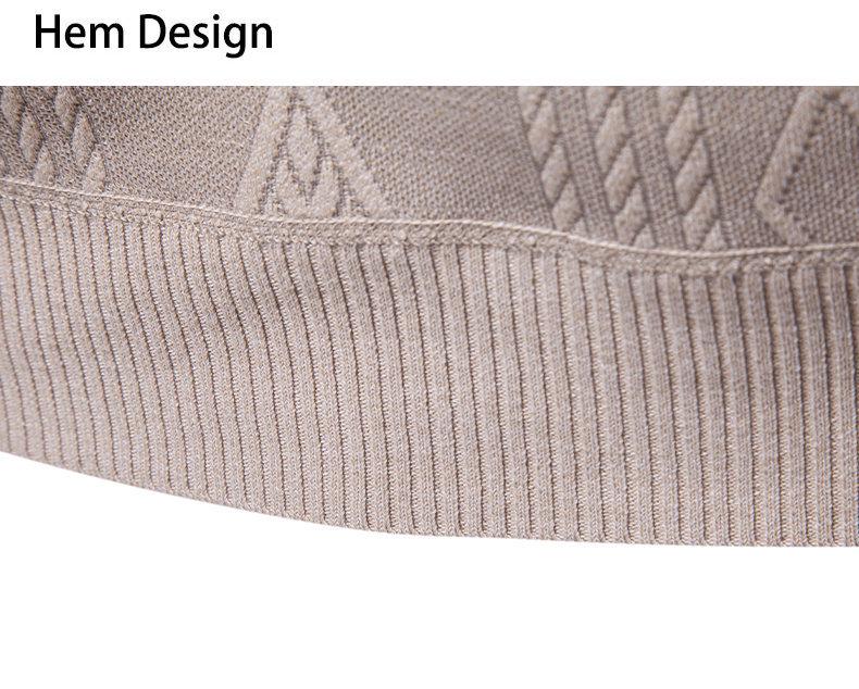 Men's Autumn-Winter Plus Velvet High Neck Sweater - Warm, Thick Knitwear for Middle-Aged Dads