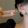 Fashion Imitation Pearls Flower Stud Earring for Women Girls Sweet Korean Earring Summer Jewelry Gift
