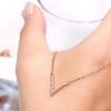 Letter V-shaped Necklace Clavicle Chain Simple High-end Sense Diamond-inlaid Sweater Chain New Accessories for Women