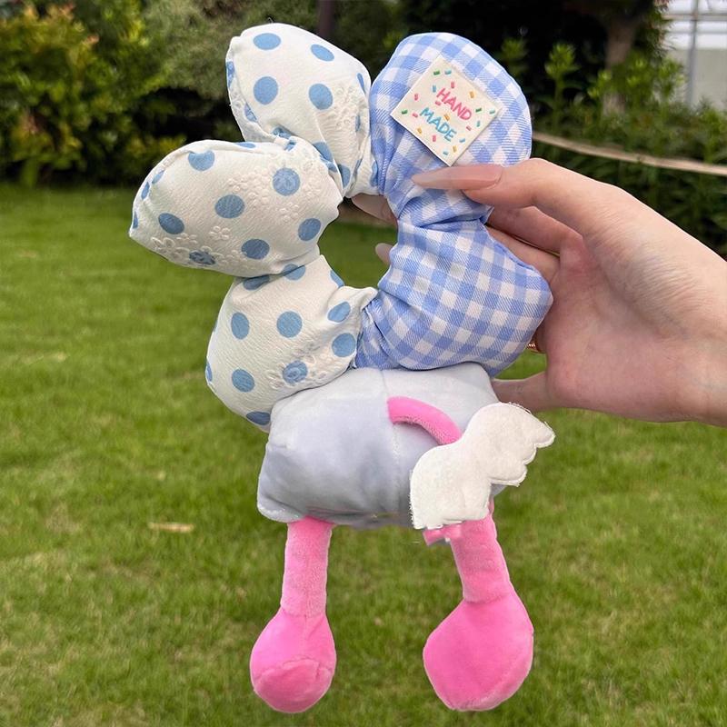 Cartoon Lower Body Of Animal Large Flower Scrunchie For Women Girls Sweet Hair Band Headband Hair Tie Cute Hair Accessories