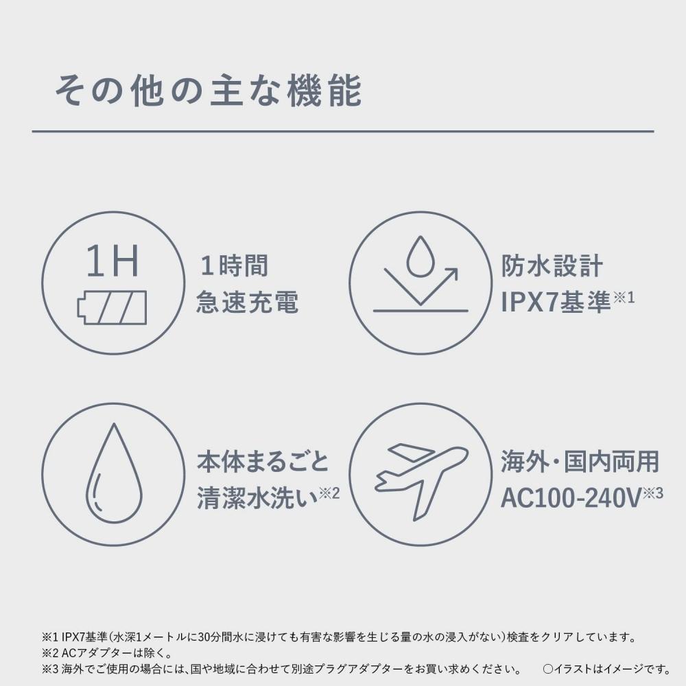 Panasonic Men's Shaver 3 Blades with Trimmer for Both Overseas and Domestic Use Quick Charging Silver ES-RT4N-S