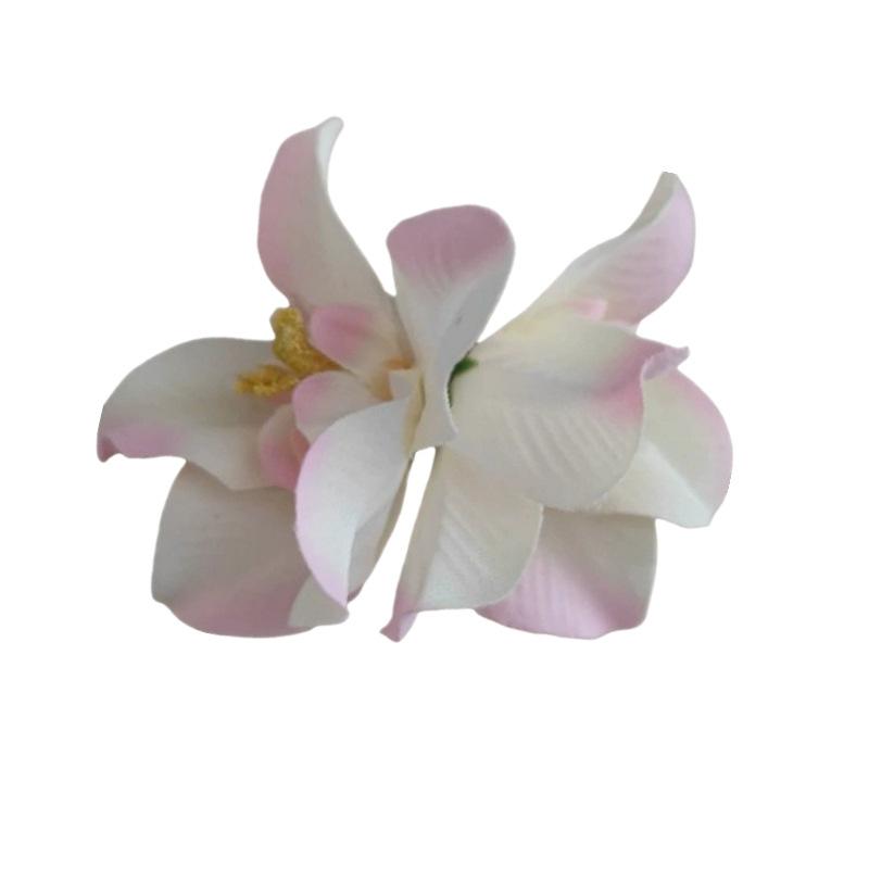Double Flower Orchid Hair Clip Big Chiffon Artificial Flower Hair Clip Beach Wedding Party Flower Hair Accessories for Women