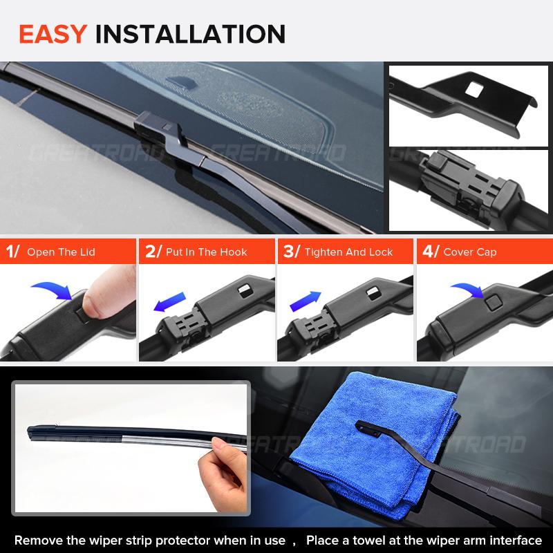 For Nissan Juke F16 -    Wiper Front Wiper Blades Windshield Windscreen Window Brush 24"+14"