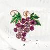Yousheng Stunning Brooch Pin Shiny Rhinestones Inlaid Grape Shape Pin Collar Coat Badge Dresses Party Evening Attire