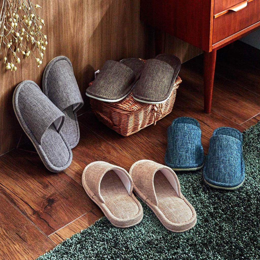 Belle Maison Indoor Washable Set of for Men and Perfect for Washable Slippers, 4, Basic, Women, Guests,