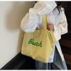 Nylon Letter Bag With Drawstring Closure For Casual Daily Use