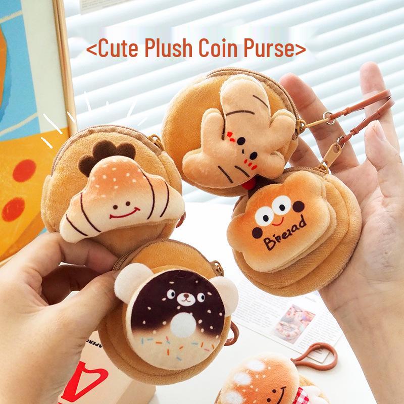 Cartoon Doll Plush Coin Purse: Custom Cute Mini Earphone & Storage Bag for Students and Children