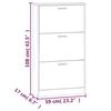VidaXL Shoe Cabinet Oak 59x17x108 Cm Engineered Wood 342527