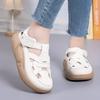 Summer Popular Velcro Women's Thick Bottom Sandals with Hollow Soft Bottom White Shoes Breathable Sports Leisure Shoes for Women