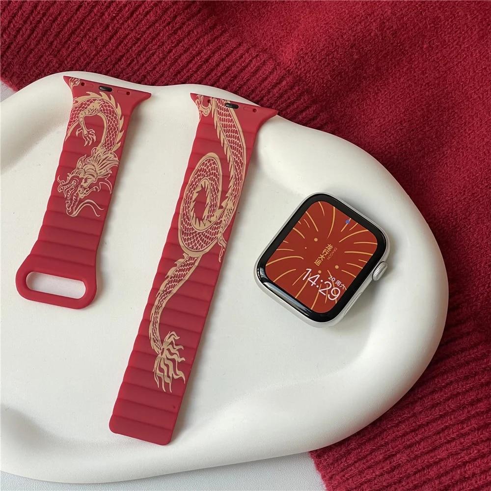 

1 шт. магнитный ремешок для Apple Watch Ultra 49 мм, 45 мм, 44 мм, 42 мм, 41 мм, 40 мм, 38 мм, браслет для Apple Iwatch 9, 8, 7, 6, 5, 4, 3, 2, 1, модные мягкие браслеты для часов